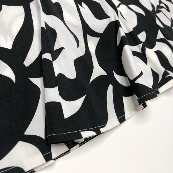 CARAMELU Black & White Abstract Swirl Flared Girly Summer Skirt SIZE 9/10 - Picture 5 of 13